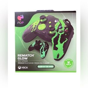 Xbox One & Series X/S Wired Controller-PDP Jolt Green REMATCH Glow Edition NEW